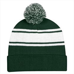 Forest Green with White Stripes